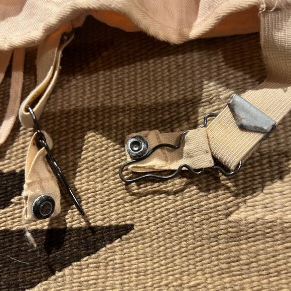 Vintage 1920's Camp Fan Lace Corset Peach Pink Antique Girdle Canvas Rare - Picture 9 of 16